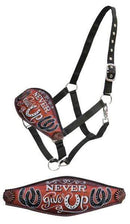 Showman Showman "Never Give Up" Hand Painted Bronc Halter