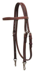 Showman Showman Oiled Harness Leather Headstall With Stainless Steel Snaps