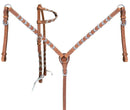 Showman Showman One Ear Headstall Set with Hair on Cowhide Lacing
