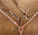 Showman Showman One Ear Headstall Set with Hair on Cowhide Lacing