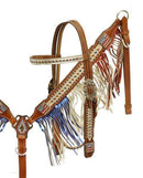 Showman Showman Patriotic Metallic Fringe Headstall Set