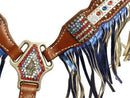 Showman Showman Patriotic Metallic Fringe Headstall Set