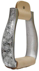 Showman Showman Polished Aluminum Engraved Stirrups