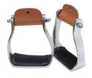 Showman Showman Polished Aluminum Stirrup With Rubber Tread