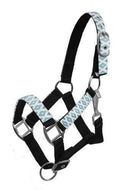 Showman Showman PONY Halter with Brown And Teal Navajo Diamond Print Overlay