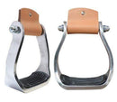 Showman Showman Pony/Youth Polished Aluminum Stirrup With Rubber Tread