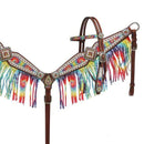 Showman Showman Rainbow Tie Dye Headstall Set