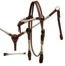 Showman Showman Rawhide Braided Furturity Knot Headstall Set