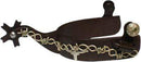 Showman Showman Silver Barb Wire Details With Steer Skull Spurs