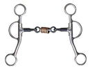 Showman Showman Stainless Steel Dog Bone Snaffle Bit With Rings