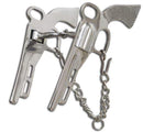 Showman Showman Stainless Steel Snaffle Pistol Bit