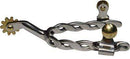 Showman Showman Stainless Steel Twisted Band Spurs