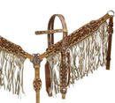Showman Showman Tan Suede Fringe Headstall Set