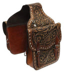 Showman Showman Tooled Leather Saddle Bag