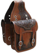 Showman Showman Tooled Leather Saddle Bag