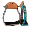 Showman Showman "Trust Your Horse" Barrel Racer Print Stirrups
