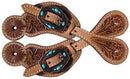 Showman Showman Youth Floral Tooled Spur Straps