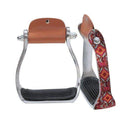 Showman Showman Youth Shimmering Pink Navajo Print Stirrup