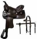 Showman Silver Beaded 12" Pony Saddle Set