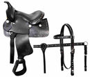 Showman Silver Beaded 12" Pony Saddle Set