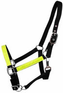 Showman Triple Ply Black Nylon Reflector Halter