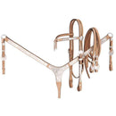 Tough-1 3 Piece Silver Show Set - Futurity Brow Headstall, Split Reins and Breastcollar with Silver Accents