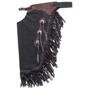 Tough-1 Floral Yoke Smooth Leather Premium Chinks