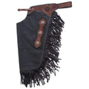 Tough-1 Premium Smooth Leather Chinks with Basketweave Filigree