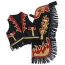 Tough-1 Premium Youth Chap and Vest Set with Bucking Horse and Flame Design