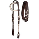 Tough-1 Single Ear Headstall with Silver Accents and Matching Reins