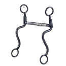 Tough-1 Tough1 Black Steel S Shank Bit with Sweet Iron Mullen Roller