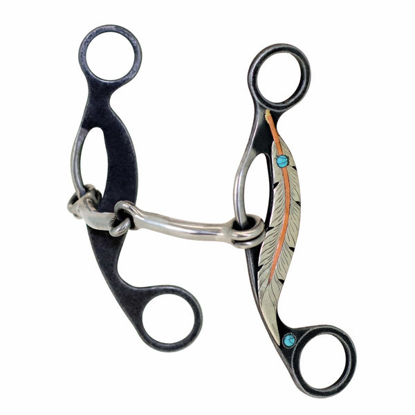 Cowboy Tack Cowboy Tack Feather Collection Smooth Snaffle Gag Bit
