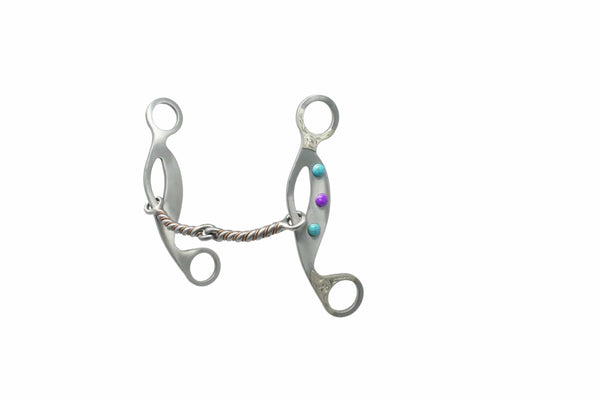 Cowboy Tack Cowboy Tack Southwest Gemstone Twisted Snaffle Gag Bit