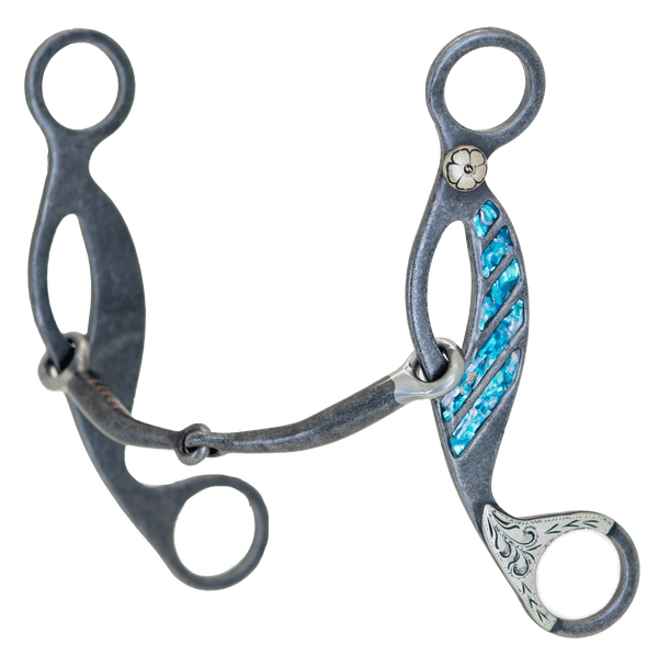 Cowboy Tack Cowboy Tack Turquoise Smooth Snaffle Gag Bit