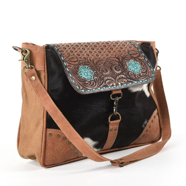 Klassy Cowgirl Teal Crossbody Purse With Flap And Fringe