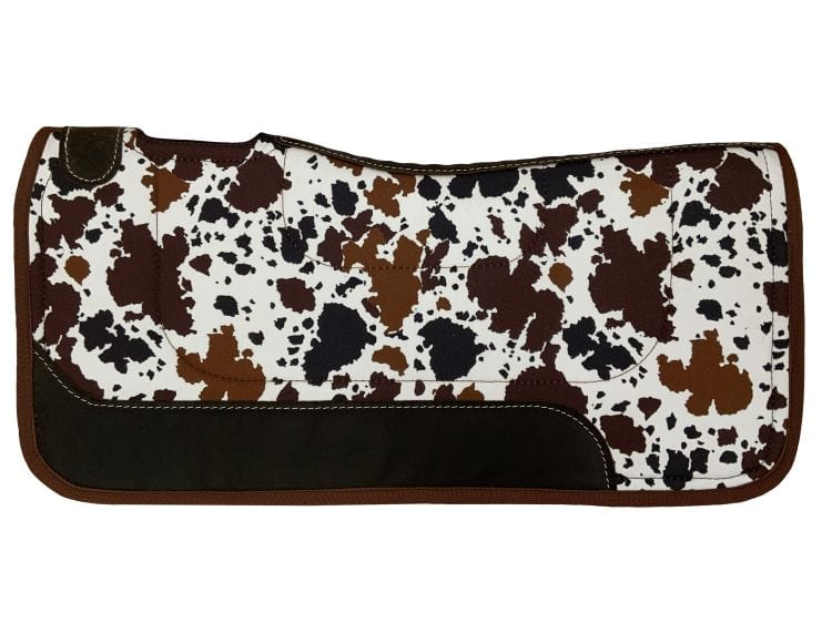 Showman Showman 31" x 32" Nylon Cow Printed Top Contoured Felt Bottom Saddle Pad