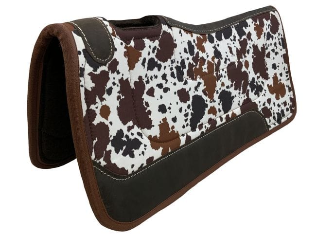 Showman Showman 31" x 32" Nylon Cow Printed Top Contoured Felt Bottom Saddle Pad