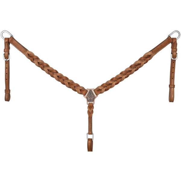 Tough-1 Royal King Braided Leather Breastcollar