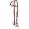Tough-1 Tough1 Patterned Double Ear Hybrid Headstall