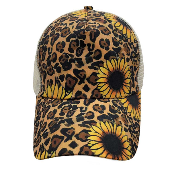 BHW Sunflower Leopard Criss Cross Hat