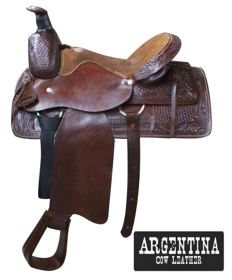 Buffalo Buffalo 16" Argentina Cow Leather Roping Saddle
