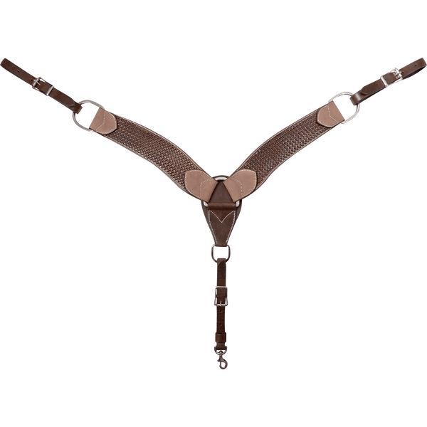 Cashel Cashel 2 3/4" Chocolate Basket Stamped Breastcollar