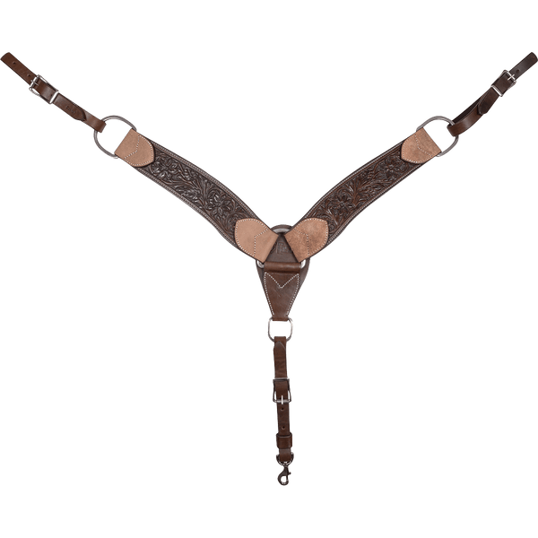 Cashel Cashel 2 3/4" Chocolate Floral Tooled Breastcollar