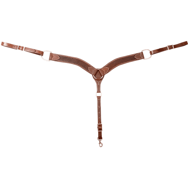 Cashel Cashel 2" Chocolate Basket Stamped Breastcollar