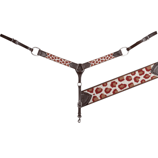 Cashel Cashel Beaded Brown Cheetah Breast Collar