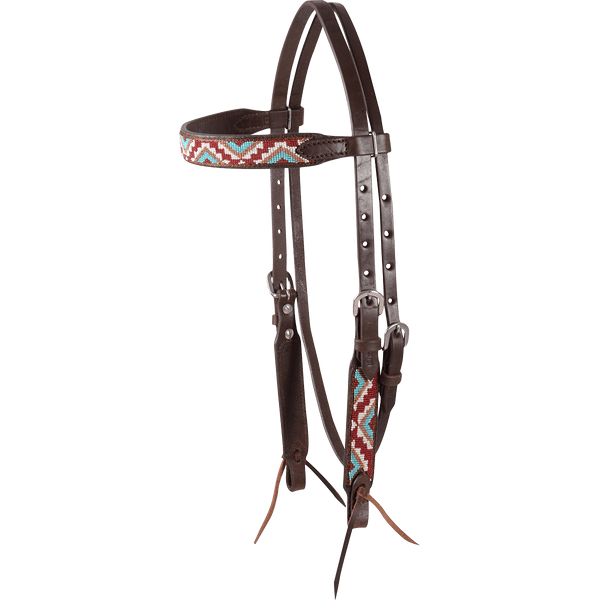 Cashel Cashel Beaded Chocolate/Tan Browband Headstall