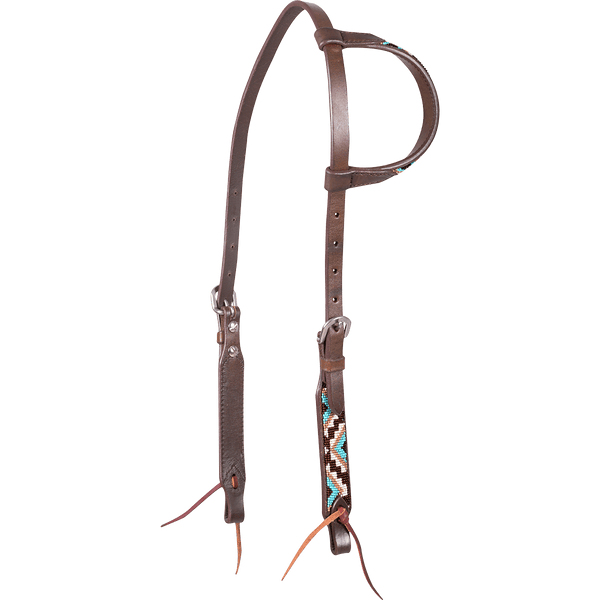 Cashel Cashel Beaded Chocolate/Tan One Ear Headstall