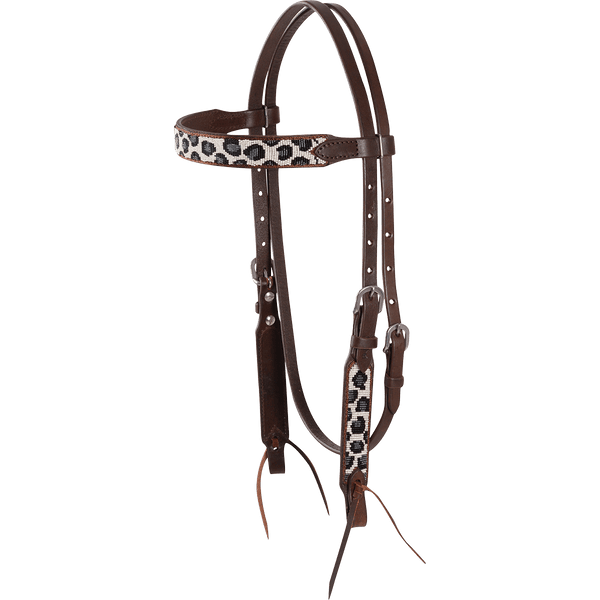 Cashel Cashel Beaded Grey Cheetah Browband Headstall