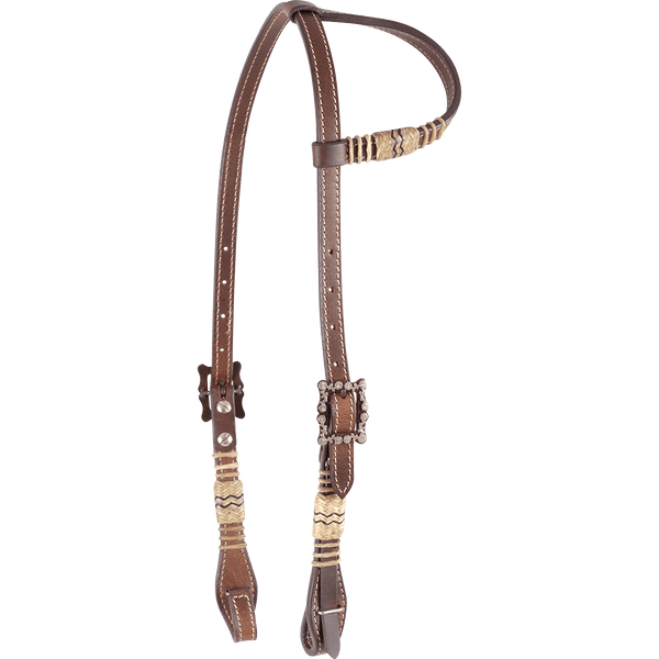 Cashel Cashel Rawhide/Floral One Ear Headstall