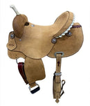 Circle S Circle S Barrel Style Rought Out Saddle with Rawhide Accents